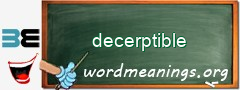 WordMeaning blackboard for decerptible